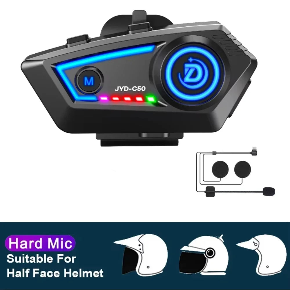 Auriculares Bluetooth para casco de moto KEBIDUMEI con Bluetooth 5.4