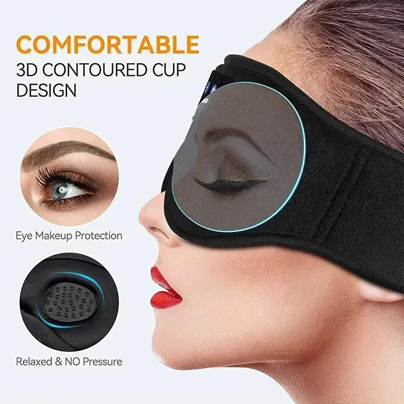 Máscara para dormir Bluetooth 3D con auriculares y música