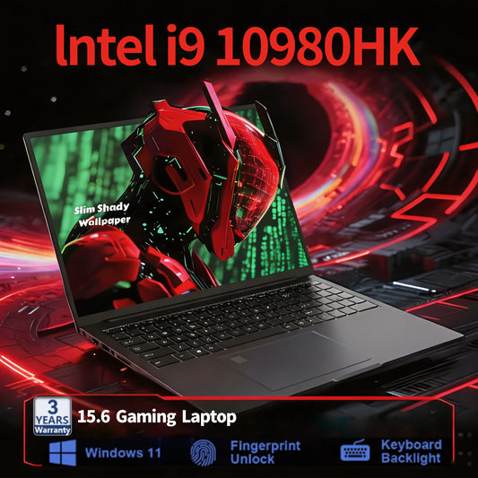 Computadora Portátil de 15.6' con Intel Core I9 10980HK, Windows 11 Pro, 32GB de RAM, 512GB/1TB/2TB SSD, Notebook Portátil para Oficina y Estudio