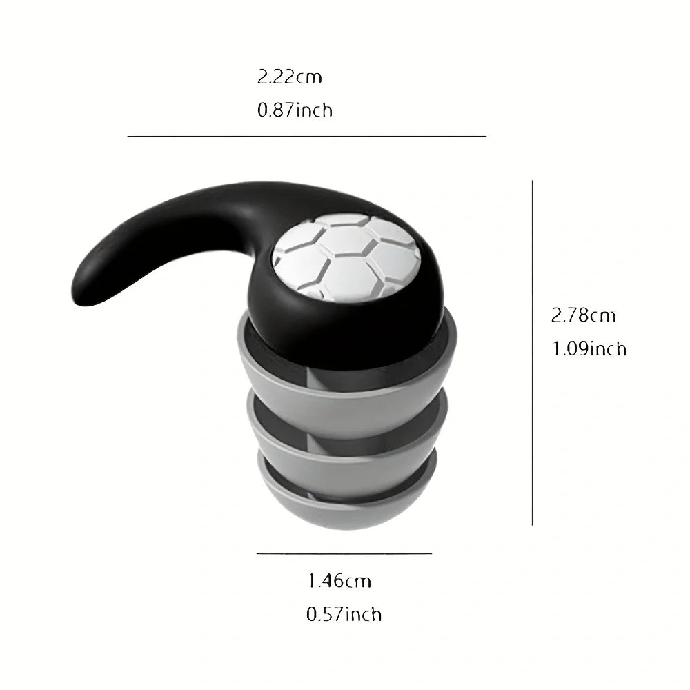 HUAK 1 par de tapones para los oídos de silicona suave: cancelación de ruido, ajuste cómodo, para dormir, nadar, crear un ambiente silencioso