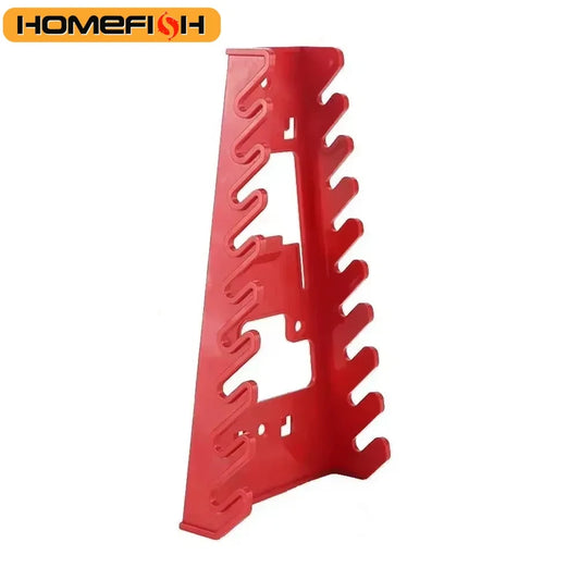 Organizador de llaves de plástico rojo y negro para herramientas