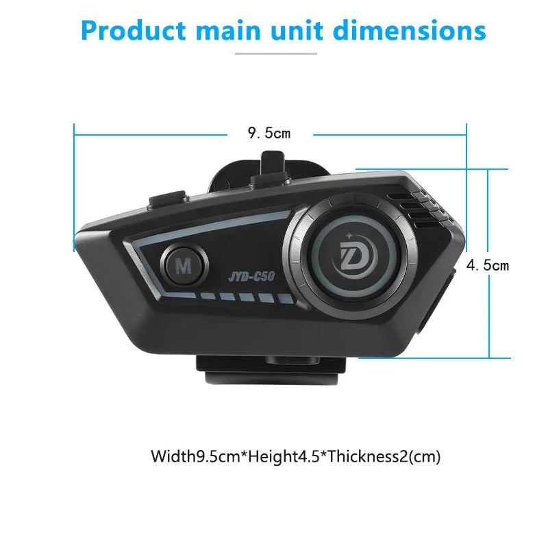 Auriculares Bluetooth para casco de moto KEBIDUMEI con Bluetooth 5.4