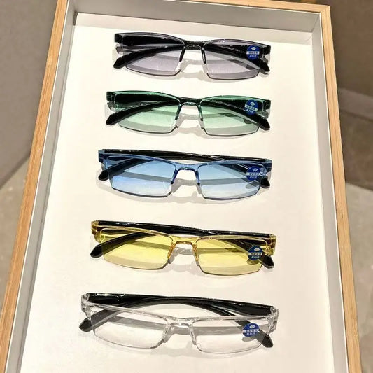 Gafas de lectura inteligentes con zoom automático, ultraligeras, sin montura, antirrayos azules, protección óptica contra la luz azul, unisex