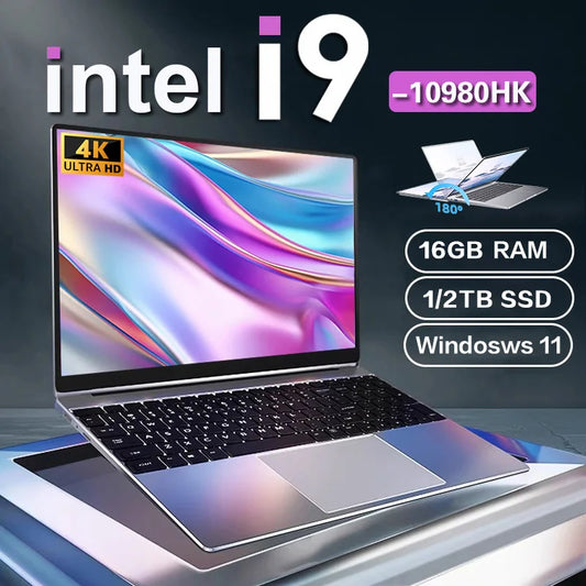 Portátil ACEKAMAS de 14.1 pulgadas con Intel Core i9-10980HK, 16 GB de RAM, SSD de 1/2 TB, portátil con Windows 11 Pro, Office y juegos.