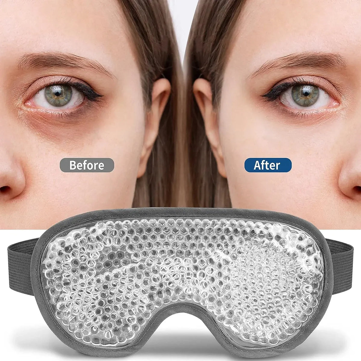 Mascarilla de Gel para ojos, compresa de hielo, mascarillas para dormir, belleza, herramientas para la salud de los ojos, bolsa para ojos antiojeras, ayuda para relajar el sueño, mascarilla de Gel refrescante
