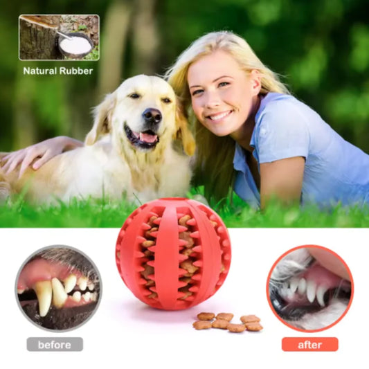 Pelota de Juguete para Perros, Pelotas Interactivas de Goma, Juguetes Masticables para Cachorros, Pelota para Limpieza de Dientes de Mascotas, Dispensador de Comida para Gatos y Mascotas, Pelotas de Silicona de Juguete