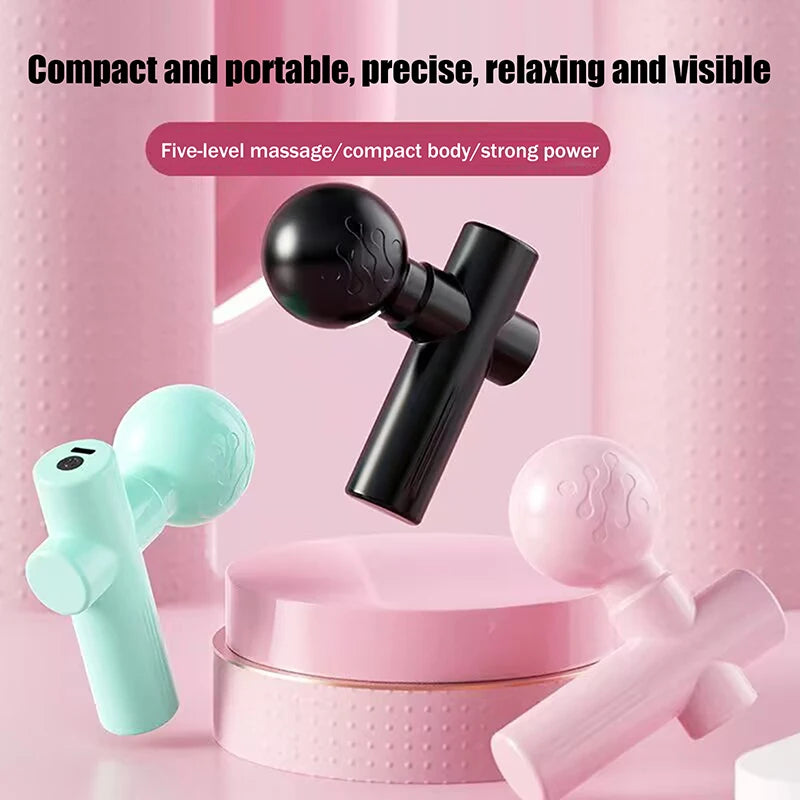 Nuevo Mini Masajeador Vibratorio Recargable de Doble Cabezal, Portátil, para Relajación Muscular de Cuerpo Completo, Universal