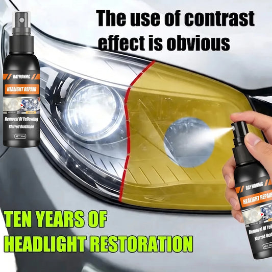 Líquido Restaurador de Faros de Coche, Elimina el Amarilleamiento y la Oxidación, Restaura la Visibilidad de las Lentes Transparentes, Pulimento para Eliminar Rayones y Renovar
