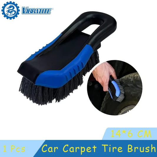 1 Uds. Cepillo para neumáticos de alfombras de coche y limpiador de tapicería, cepillo para alfombras, depurador para asientos Interior de coche, limpiador de tela para manchas de pelo