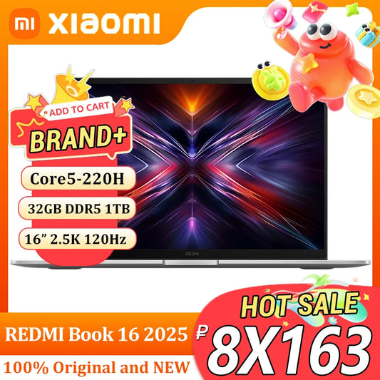 【Estreno Mundial】Xiaomi REDMI Book 16 2025 Core5-220H 16GB/32GB+512GB/1TB Pantalla de 16 Pulgadas 2.5K 120Hz