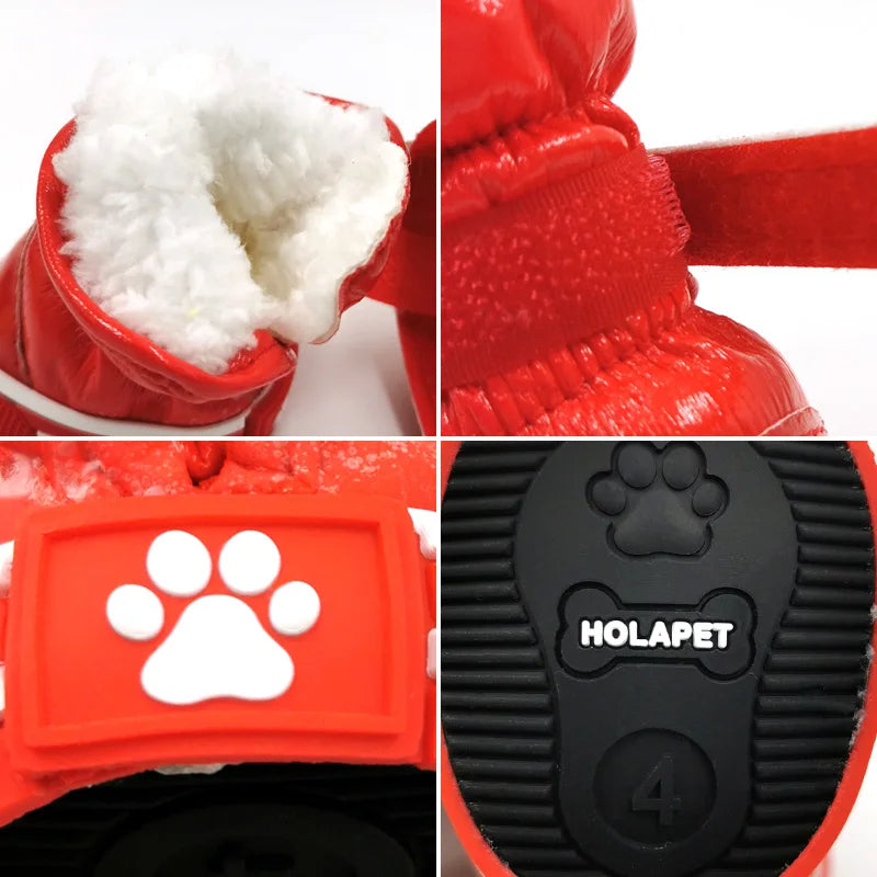 Zapatos de invierno para perros pequeños, zapatos cálidos de lana para cachorros, botas impermeables para la nieve, zapatos para Chihuahua, Yorkie, productos para mascotas