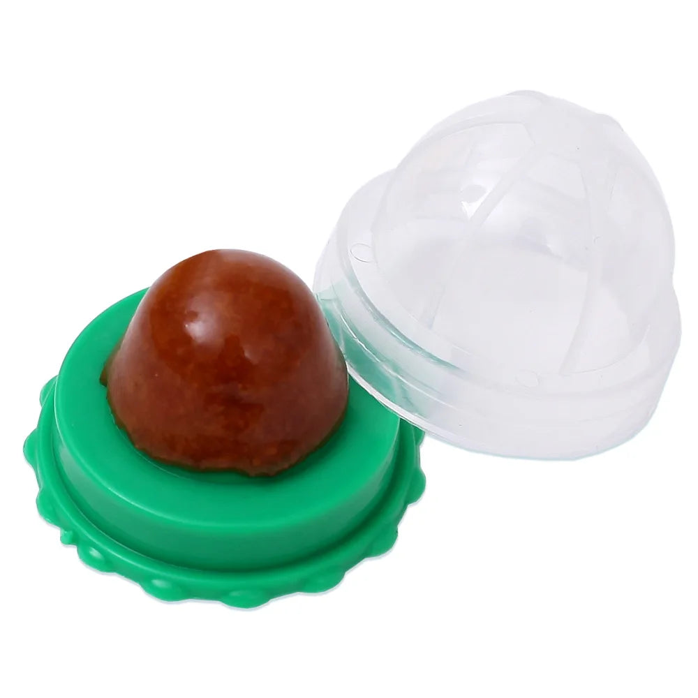 Bola adhesiva de pared de gato con hierba gatera Natural, juguete para golosinas, elimina bolas de pelo naturales saludables para promover la digestión, aperitivos de hierba para gatos para mascotas