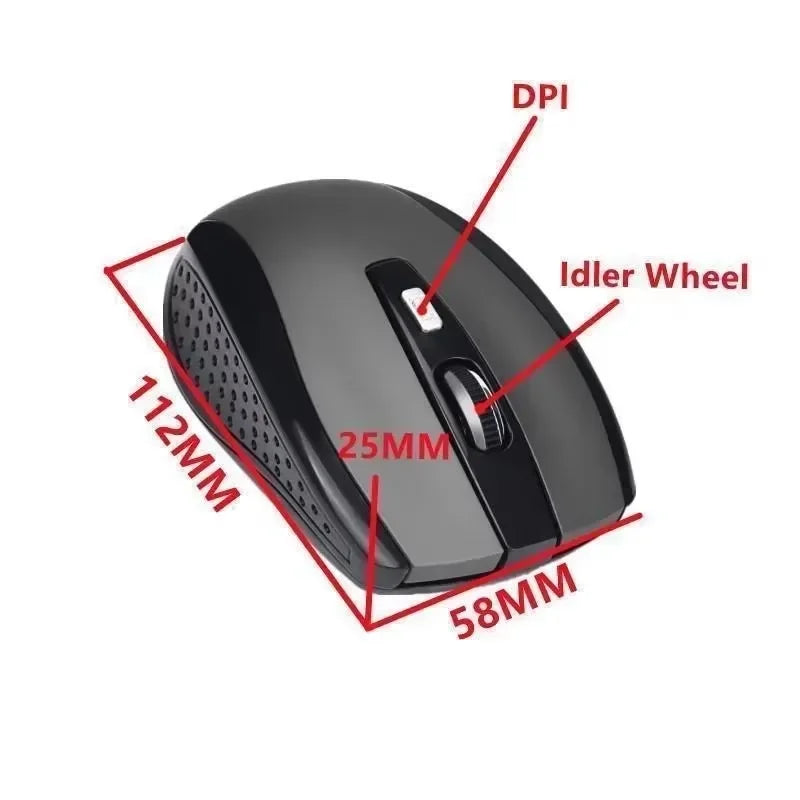 Wireless Mouse for Laptop and Desktop Computers with USB Receiver 2.4GHz Optical Tracking