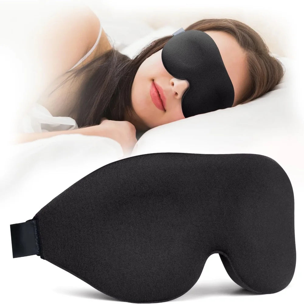 Antifaz 6D para Dormir, Bloquea la Luz, Ayuda para Dormir, Antifaz de Espuma Viscoelástica Suave, Antifaz para Siesta, Parche para Ojos