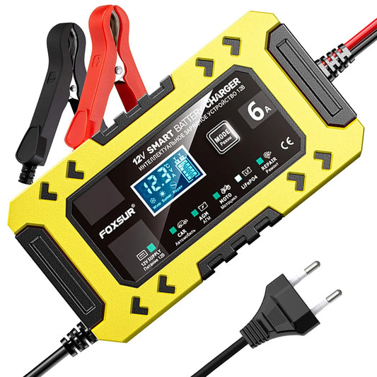 Cargador de batería 12V 6A inteligente con función de reparación