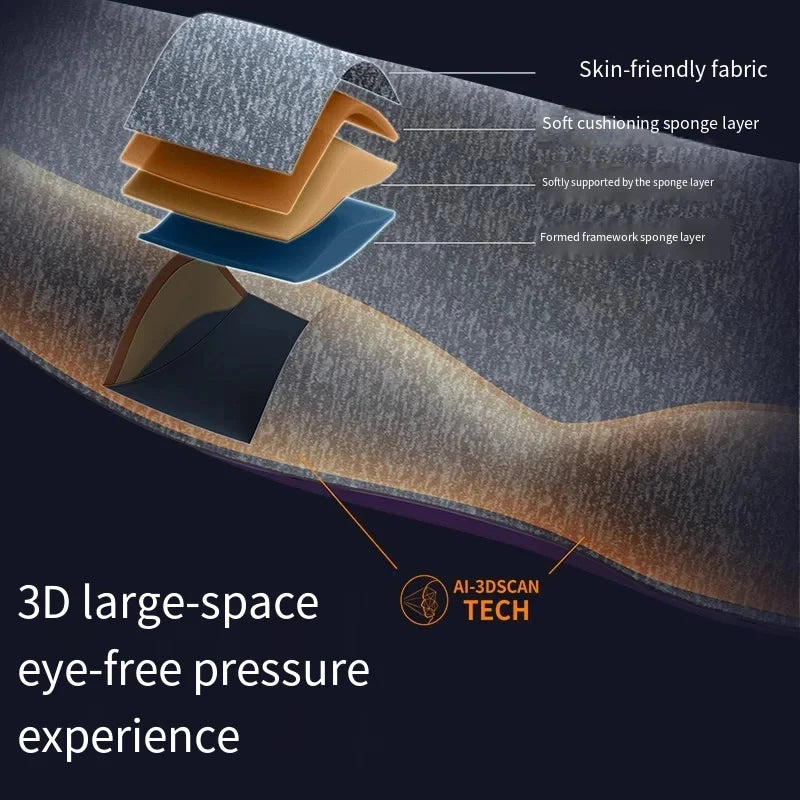 Máscara de ojos para dormir 3D antiluz para viajes