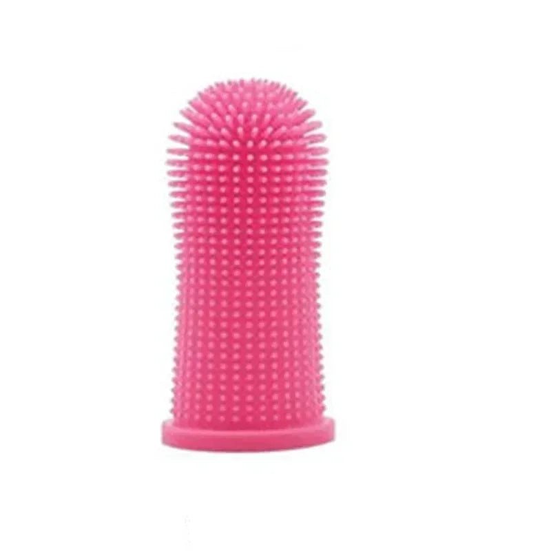 Kit de Cepillo Dental de Silicona No Tóxico para Mascotas, Herramienta de Limpieza Dental para Perros, Gatos y Cachorros, Eliminación de Sarro, Cuidado del Mal Aliento