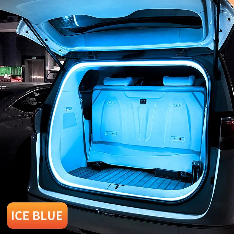 Luz Ambiental para Maletero de Coche de 2M/4M, Iluminación Interior de Alto Brillo, Decoración LED Inalámbrica con Sensor Automático, Tira de Luz para Puerta Trasera