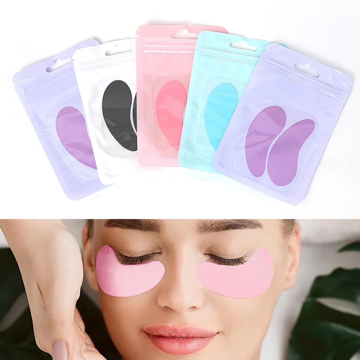 1 par de almohadillas reutilizables para debajo de pestañas, almohadillas de silicona a rayas para levantar pestañas, parches para ojos, parche de Gel para ojos, herramientas de maquillaje