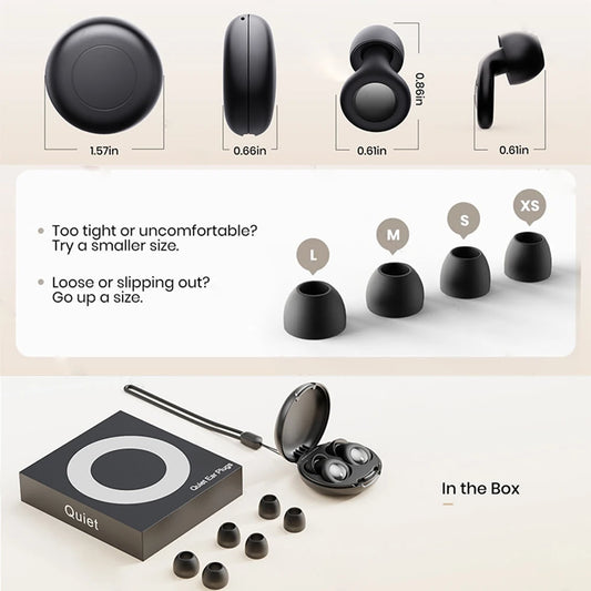 Tapones para los oídos para dormir de silicona con reducción de ruido