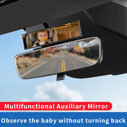 Nuevo espejo auxiliar para espejo retrovisor de coche, espejo de observación interior ultraclaro para bebés, espejo de punto ciego trasero para niños, espejo gran angular