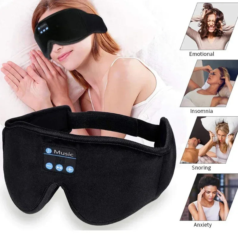Máscara para dormir Bluetooth 3D con auriculares y música