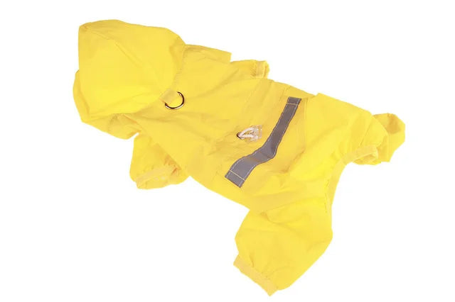 Chubasquero informal para perro y gato, chaqueta impermeable para exteriores, mono con capucha, suministros para mascotas