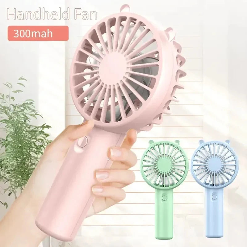 Mini Ventilador de Mano Recargable por USB, Ventilador de Refrigeración Portátil Silencioso para Maquillaje, Extensión de Pestañas, Escritorio y Uso en Exteriores