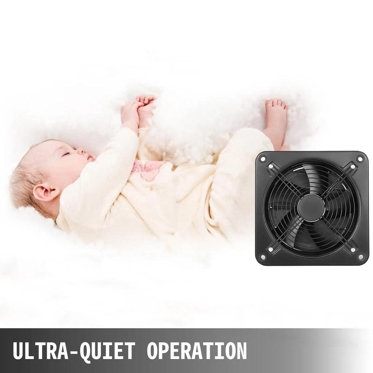 "Commercial Metal Axial Exhaust Air Blower Fan 300mm-Ball Bearing Roof Mount 110V/220V"