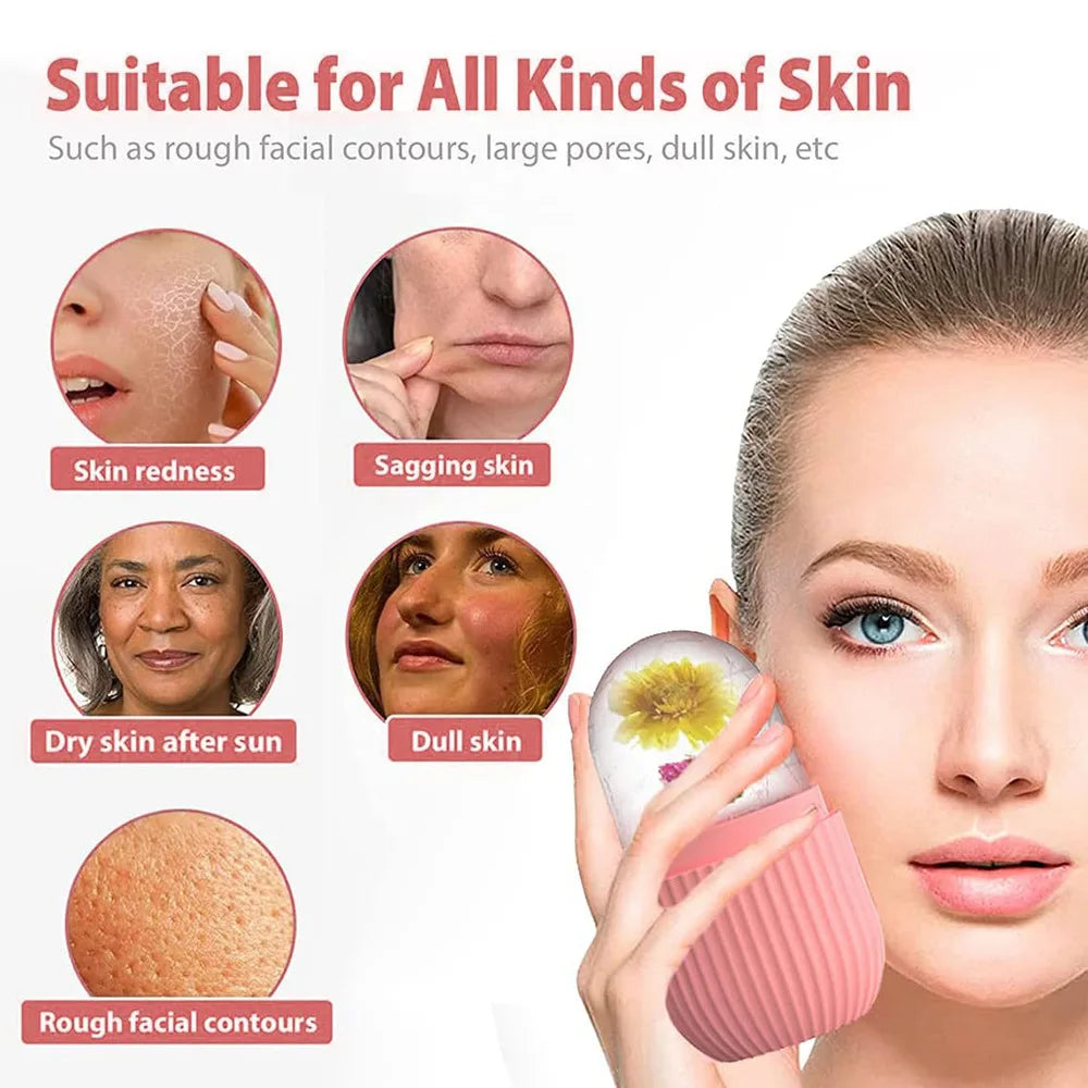 1/2/3 Uds rodillo de hielo para el cuidado de la piel Facial juego de rodillos de hielo, rodillo Facial GuaSha FaceTool Set, rodillo de masaje Facial contorno de elevación