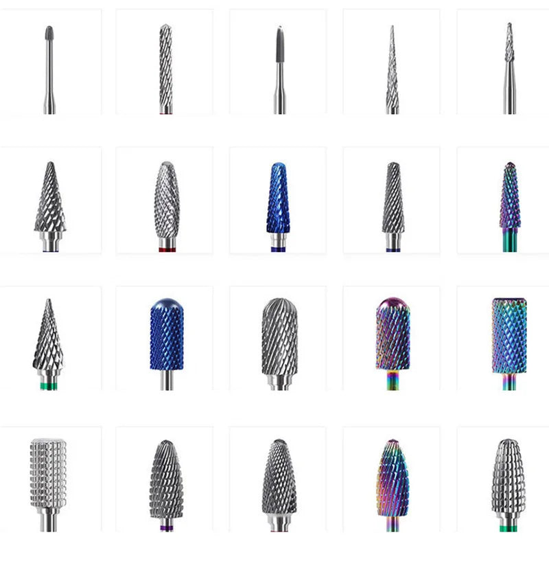 Brocas de carburo de tungsteno para uñas para manicura y pedicura