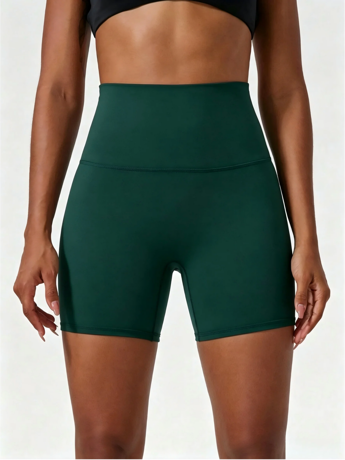 Pantalones cortos elásticos de cintura alta para mujer, pantalones cortos adelgazantes de entrenamiento de verano, diseño sexy que levanta los glúteos, estilo informal y versátil, Bla