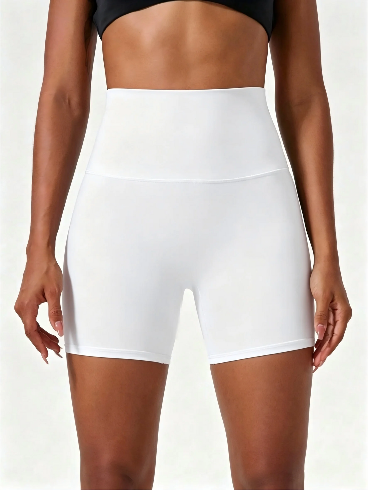 Pantalones cortos elásticos de cintura alta para mujer, pantalones cortos adelgazantes de entrenamiento de verano, diseño sexy que levanta los glúteos, estilo informal y versátil, Bla