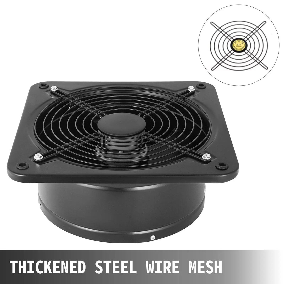 "Commercial Metal Axial Exhaust Air Blower Fan 300mm-Ball Bearing Roof Mount 110V/220V"