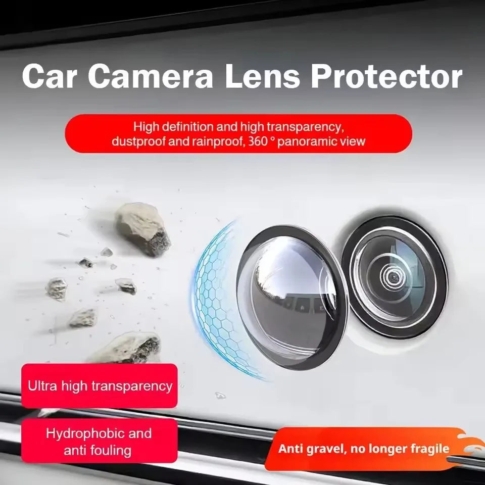 2/4 piezas Cubierta Protectora para Lente de Cámara de Coche, Protectores de Lente para Cámara de Reversa Panorámica 360, Accesorio de Modificación HD Resistente a Arañazos