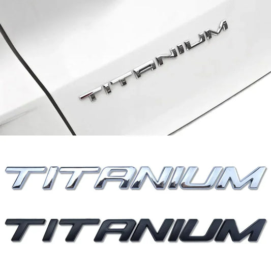 Emblema de titanio negro cromado para maletero trasero, insignia para Ford Ecosport Fiesta Focus Mondeo Edge Escape Kuga Galaxy 2014 +, 1 unidad
