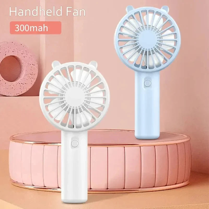 Mini Ventilador de Mano Recargable por USB, Ventilador de Refrigeración Portátil Silencioso para Maquillaje, Extensión de Pestañas, Escritorio y Uso en Exteriores