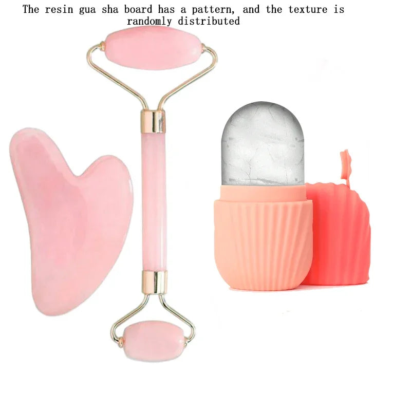 1/2/3 Uds rodillo de hielo para el cuidado de la piel Facial juego de rodillos de hielo, rodillo Facial GuaSha FaceTool Set, rodillo de masaje Facial contorno de elevación