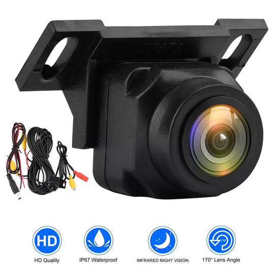 Cámara de visión trasera de coche 1080P 170 °   Cámara de respaldo de estacionamiento automático impermeable con visión nocturna antiinterferencias ajustable gran angular nuevo