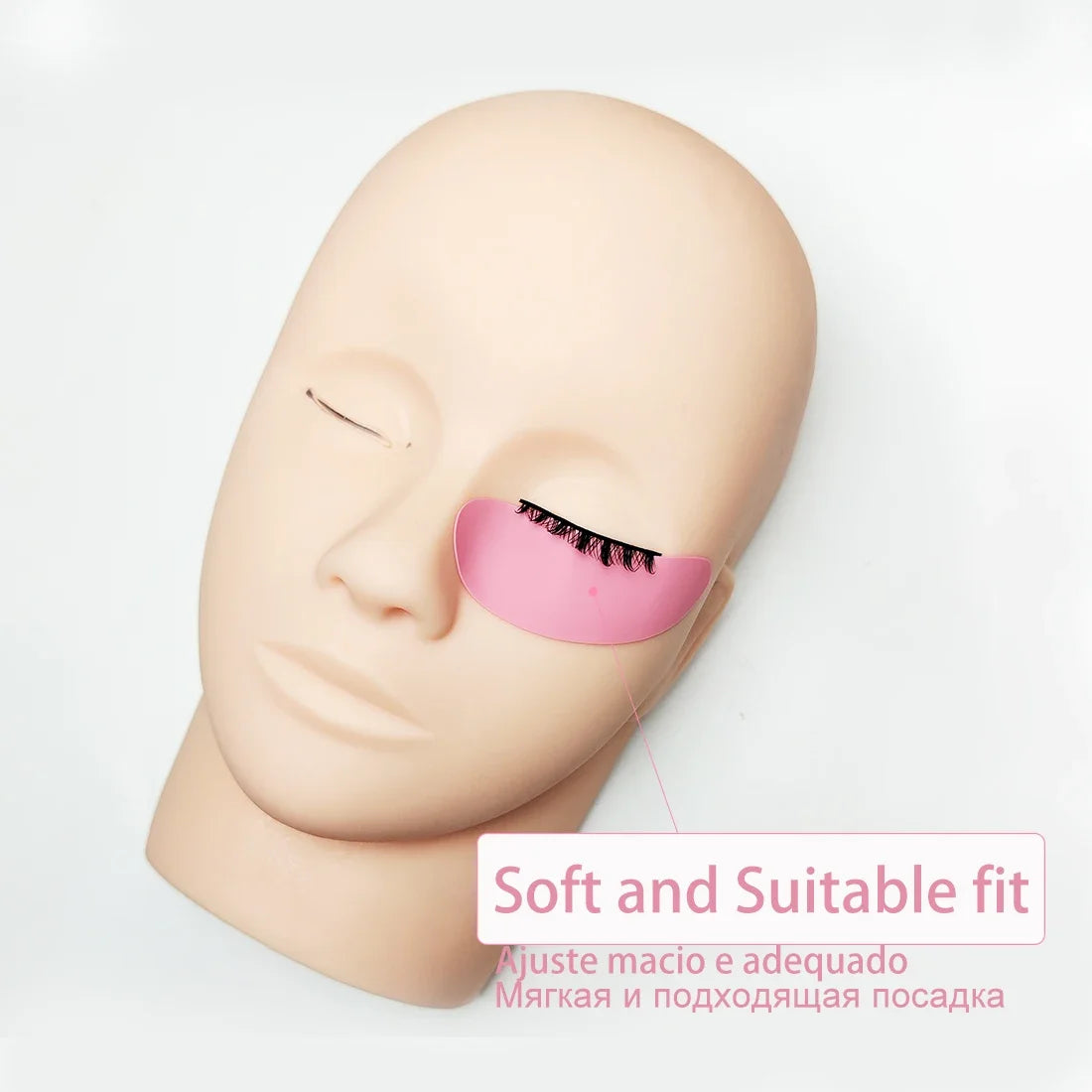 1 par de almohadillas reutilizables para debajo de pestañas, almohadillas de silicona a rayas para levantar pestañas, parches para ojos, parche de Gel para ojos, herramientas de maquillaje