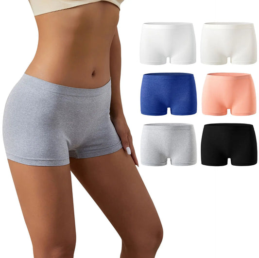 Ropa interior para mujer, pantalones de compresión, pantalones cortos deportivos, ropa interior de color liso, ropa interior plana cómoda y ajustada