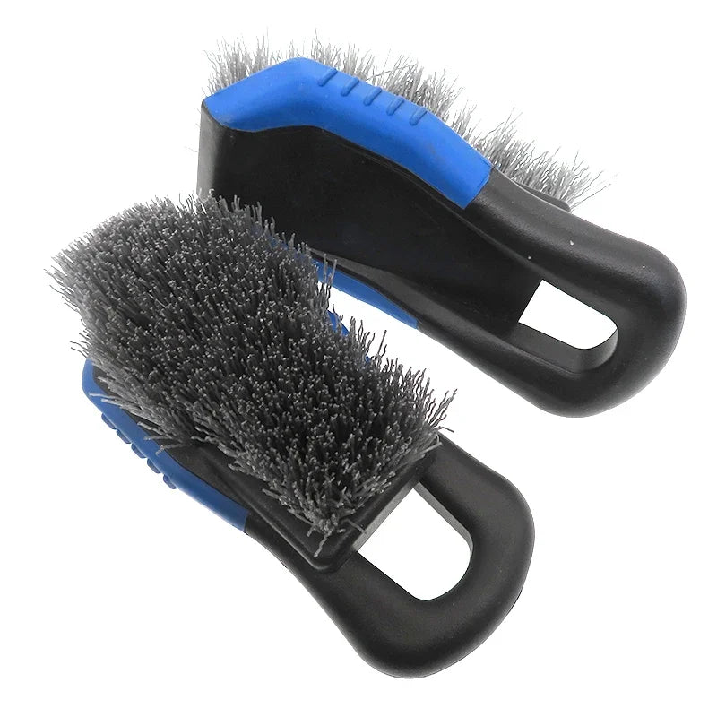 1 Uds. Cepillo para neumáticos de alfombras de coche y limpiador de tapicería, cepillo para alfombras, depurador para asientos Interior de coche, limpiador de tela para manchas de pelo
