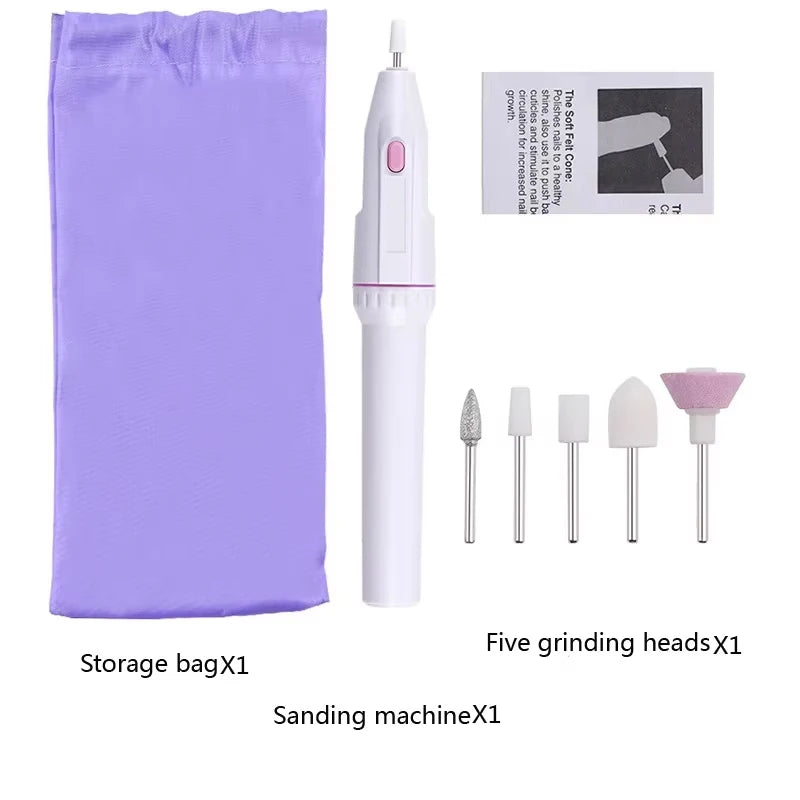 Taladro eléctrico para uñas mini portátil para manicura y pedicura