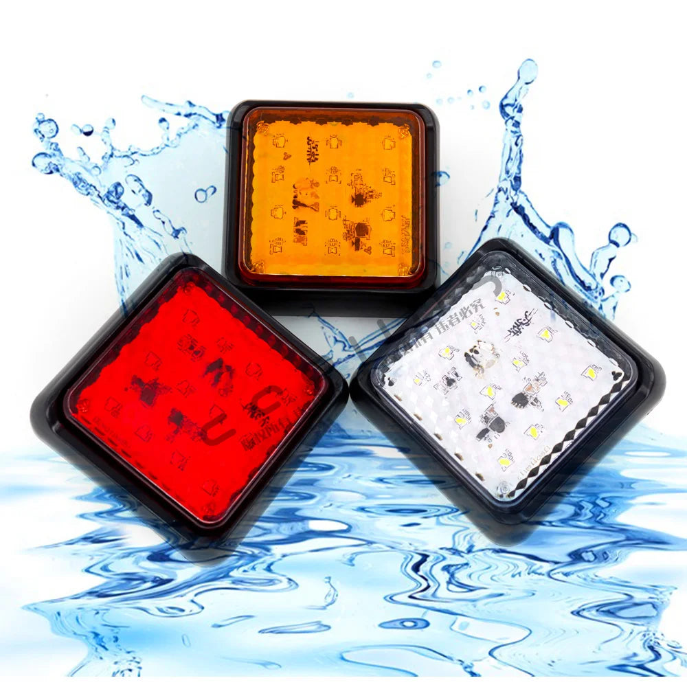 1/2 Uds 12V 24V luz trasera desmontable parada freno trasero función de señal de giro lámpara indicadora luz de marcha atrás para camión RV autobús