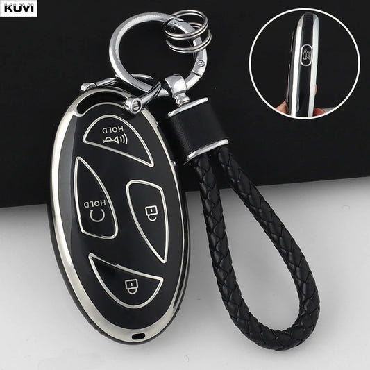 Funda de llave inteligente de coche de TPU de 5 y 7 botones para Hyundai Kona Ev Grandeur GN7 IONIQ 6 2023 2024 llavero remoto carcasa protectora Fob
