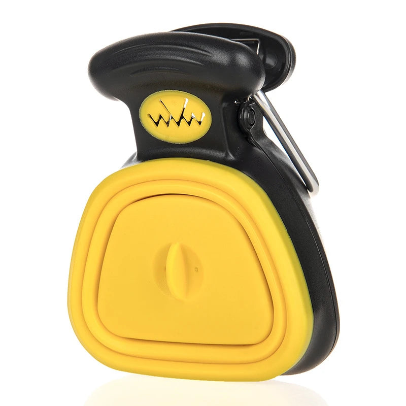 Cuchara plegable de viaje para perros y mascotas, con 1 rollo de bolsas descompuibles, cuchara para excrementos, limpiador de excrementos limpio