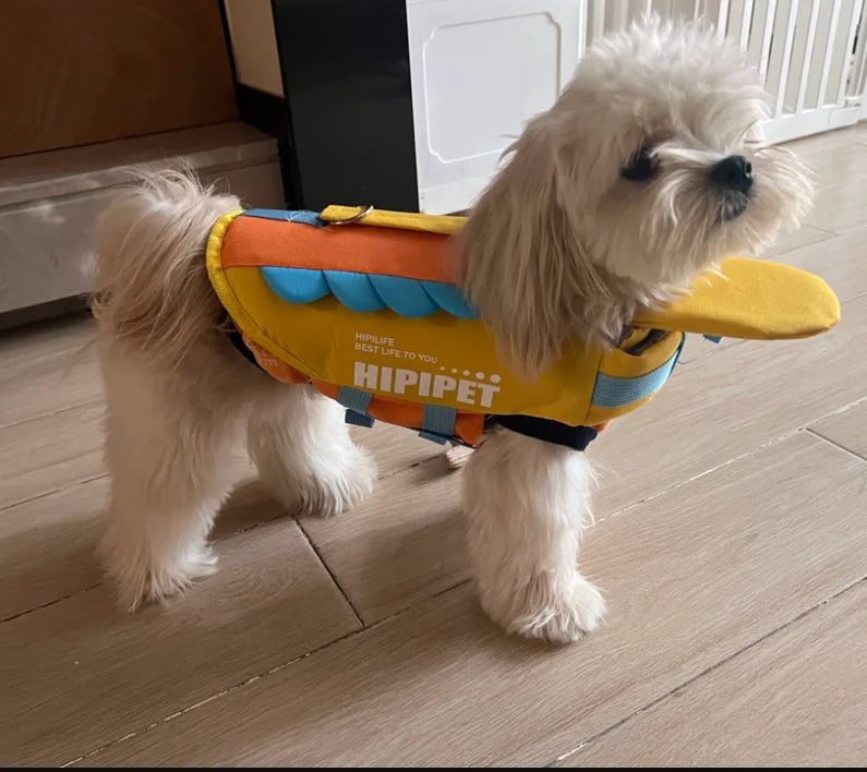 Chaleco Salvavidas para Perros BXX, Diseño de Tiburón, Flotador con Cabeza, Anti-Asfixia, Alta Flotabilidad, con Asa Superior