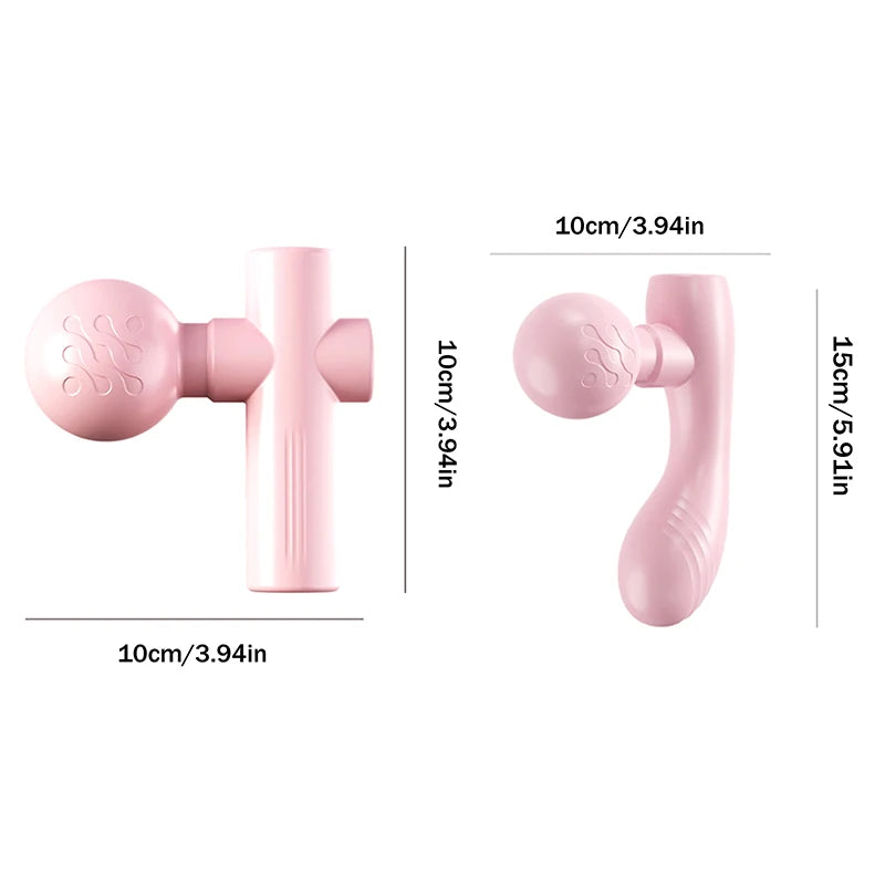 Nuevo Mini Masajeador Vibratorio Recargable de Doble Cabezal, Portátil, para Relajación Muscular de Cuerpo Completo, Universal