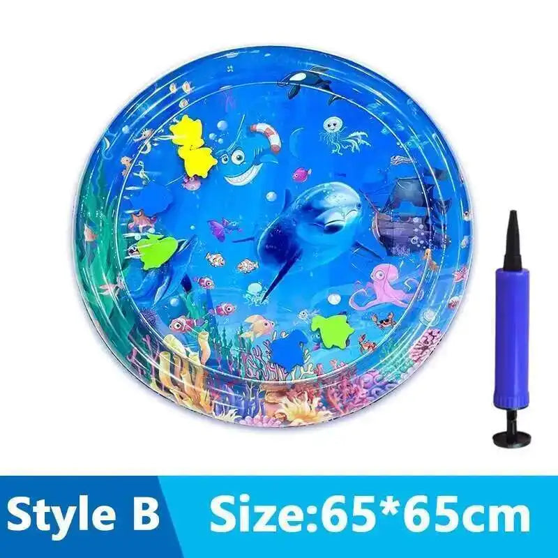 Alfombra de juego de agua sensorial para gatos con peces, cama de agua inflable gruesa para mascotas, juguete sensorial para jugar en perros, diversión interactiva