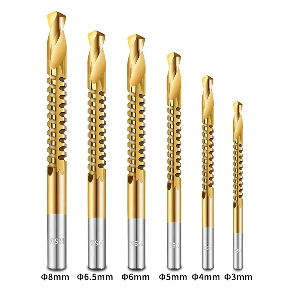 Broca para madera HSS dentada de 6 piezas para taladro
